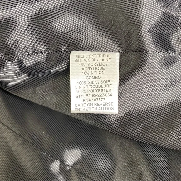 Alice + Olivia Asymmetrical Boucle Wool Silk Jacket Blazer Black Size Small - Picture 8 of 8